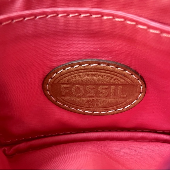 Fossil•Key~Per•Zip-Top ID Case•“Colorful”~Berry Toned Stripes•Laminated Canvas🌼 - Picture 11 of 12